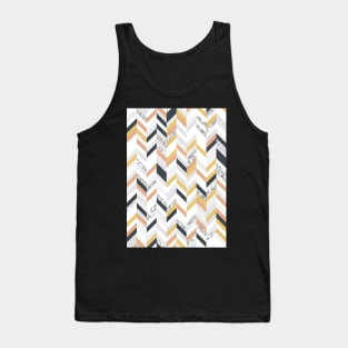 Marble & Gold Chevron Tank Top